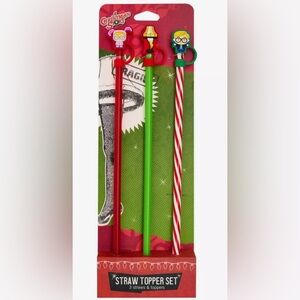 A Christmas Story Character Straw Set New
